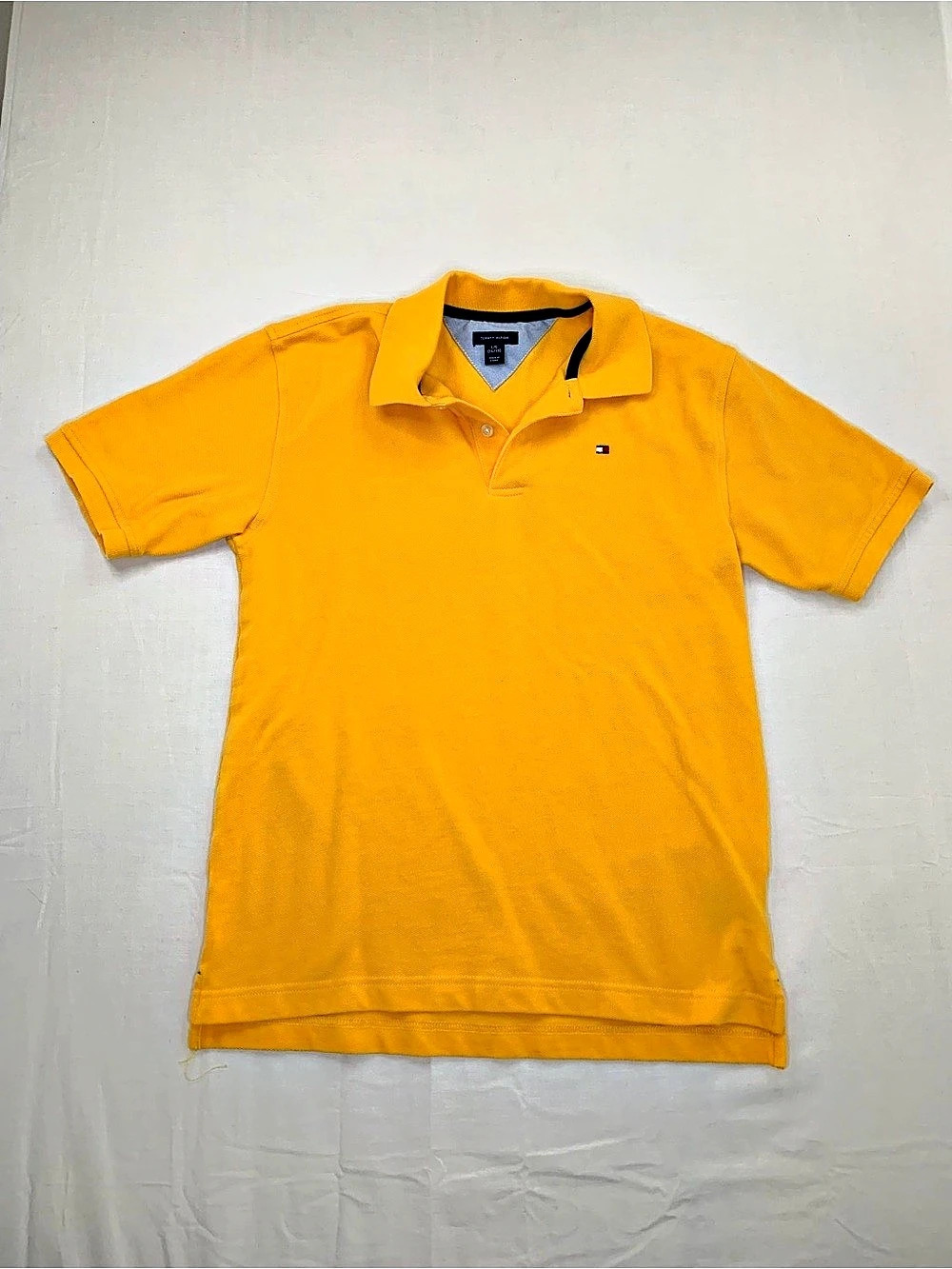 Tommy Hilfiger Boys Short Sleeve Polo Shirt Yellow Size Large